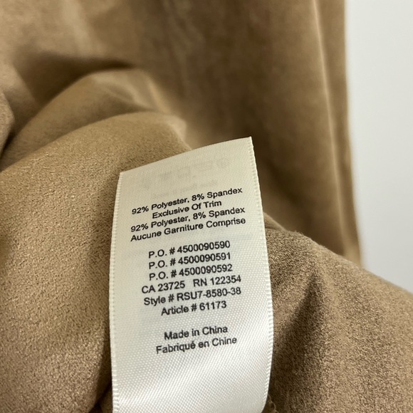 NWT Wilfred Free Aritzia Vivienne Camel Suede Dress Size XS - Picture 12 of 12
